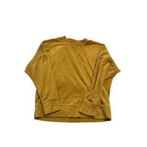 Aerie Mustard Velour Crewneck Sweatshirt XXS